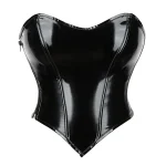 bustier corset noir latex