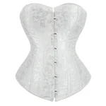 corset blanc fleuri