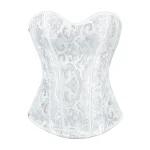 corset blanc floral grande taille
