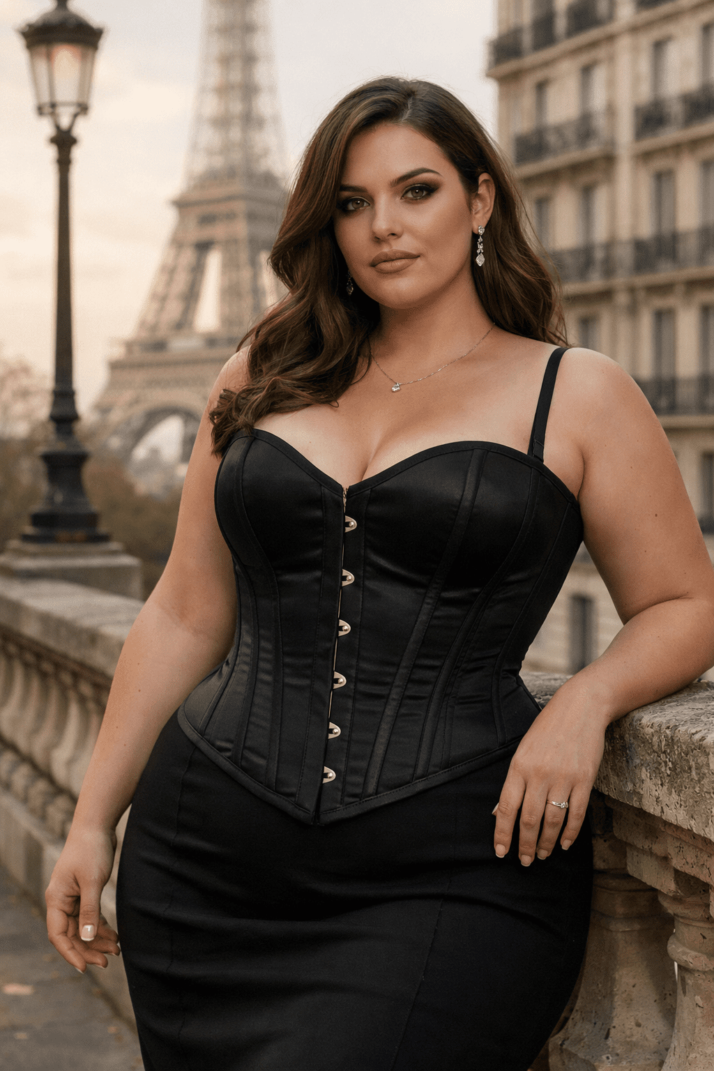 corset grande taille noir maintien structuré et posture élégante