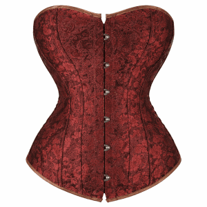 Corset Marron Fleuri Grande Taille 2XL-6XL