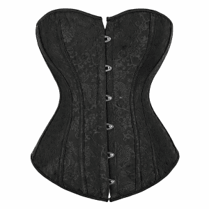 corset Noir Fleuri Grande Taille 2XL-6XL