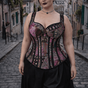 corset steampunk multicolore femme grande taille pantalon palazzo satin noir montmartre paris