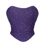 corset bustier violet paillettes