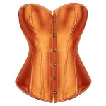 Corset Orange Satiné Grande Taille 2XL-6XL
