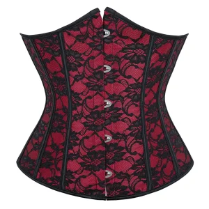 Ceinture Corset Noire et Rouge