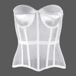 Corset Bustier Blanc Transparent 2XL à 6XL