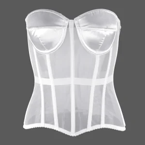 Corset Bustier Blanc Transparent 2XL à 6XL