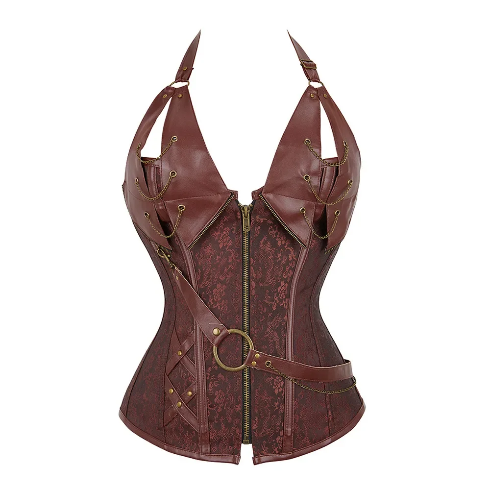 Corset Pirate Streampunk Marron – Image 2