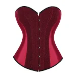 corset rouge néo-victorien à paillettes