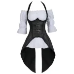 Corset Noir Steampunk Style Queue de Pie