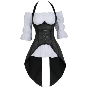 Corset Noir Steampunk Style Queue de Pie