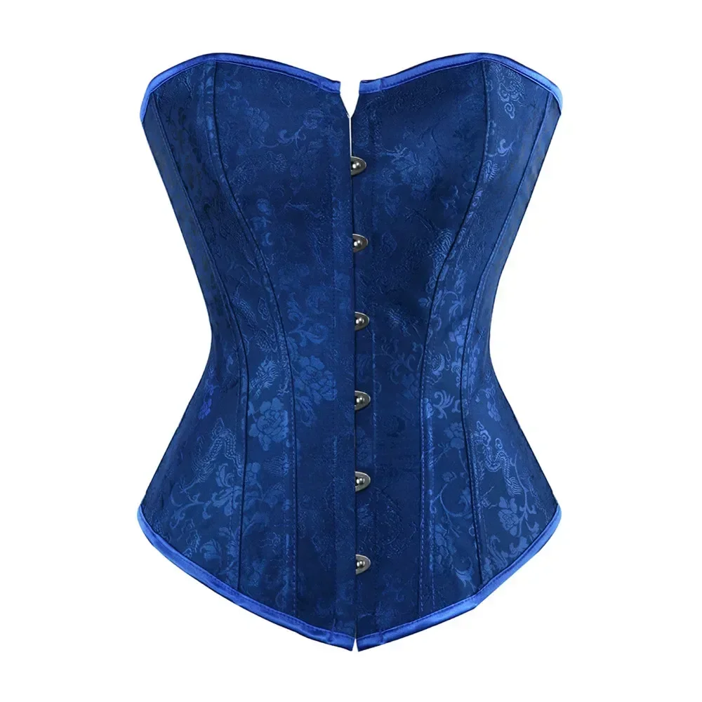 Corset Bleu Cobalt Vénitien Fleuri – Image 2