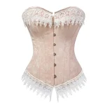 Corset Victorien Rococo Dentelle Abricot