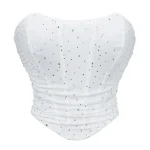 Corset Bustier Blanc Paillettes Scintillantes