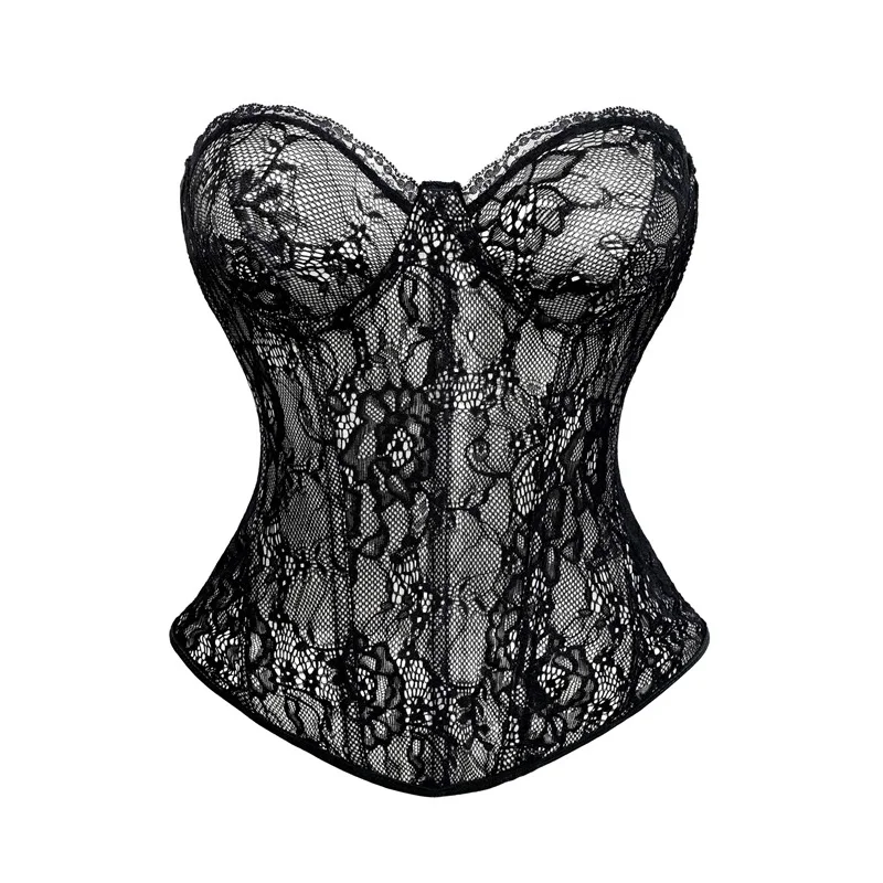 Bustier Noir Dentelle Transparente Balconnet – Image 2