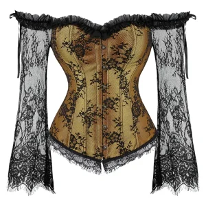 Corset Chemise Gothique Jaune Brûlé