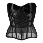 Corset Bustier Noir Transparent Grande Taille