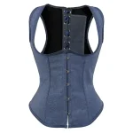 Corset Bustier en Jean Bleu Sexy Femme
