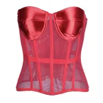 Corset Bustier Rouge Transparent 2XL à 6XL