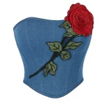 Bustier Corset Jean Saint-Valentin Rose 3D