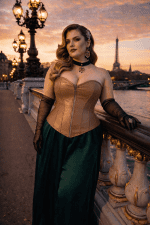 Corset Gothique Marron en similicuir