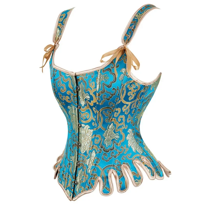 Corset Bleu Turquoise Rococo Renaissance – Image 4