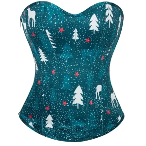Corset Vert Flocons de Neige des Fêtes