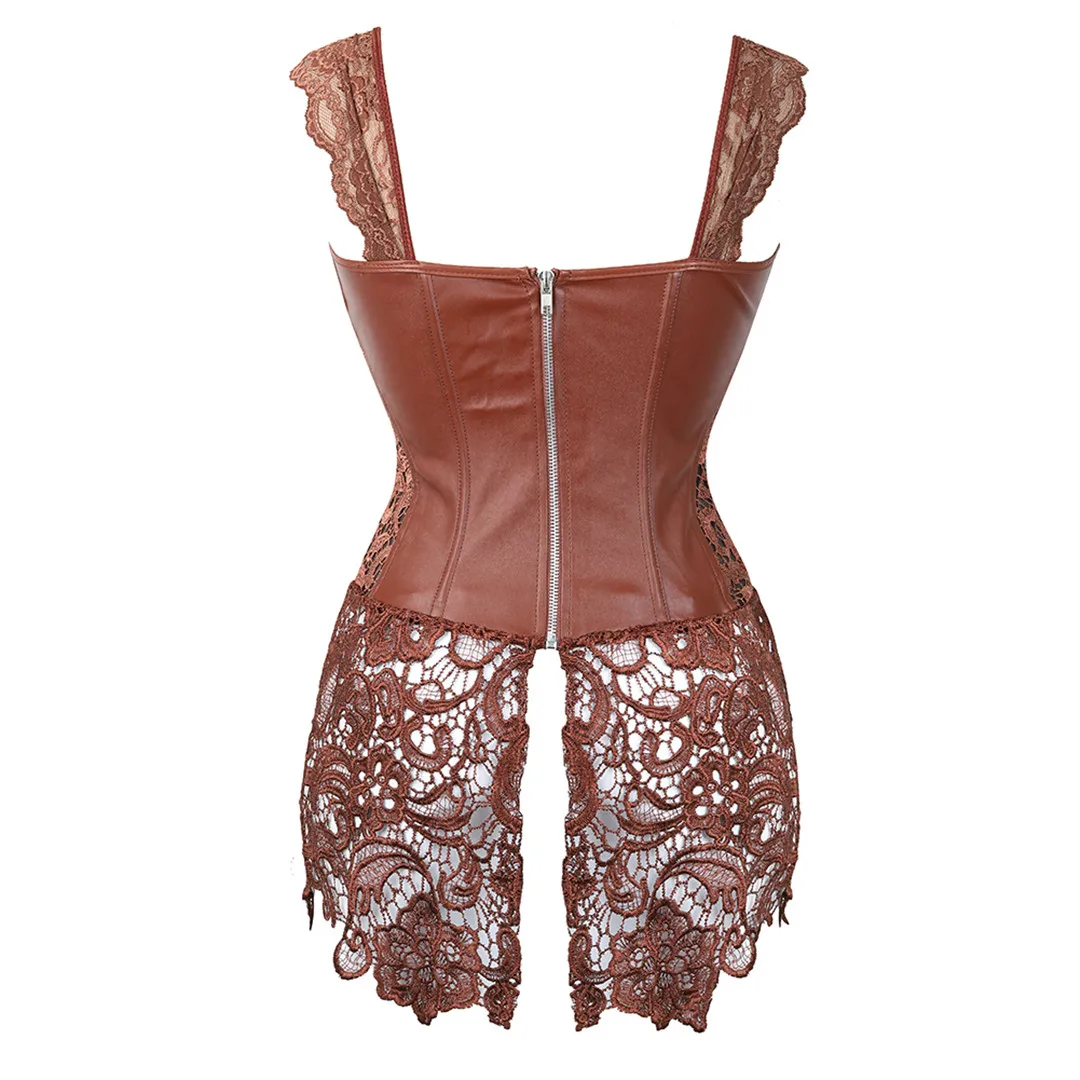 Corset Lingerie Steampunk Marron 2XL à 6XL – Image 4