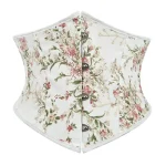 Ceinture Corset Blanche Fleurie Multicolore
