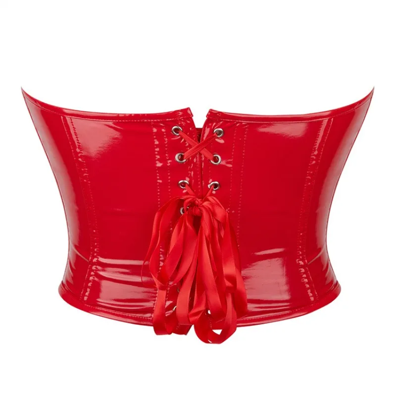 Bustier Corset Gotique Rouge effet Latex – Image 3