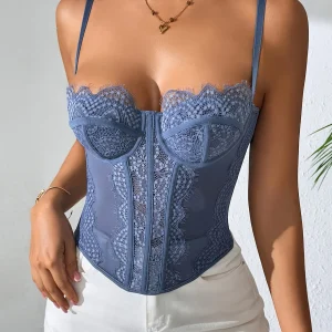 Corset Soutien-gorge Dentelle Bleu pastel