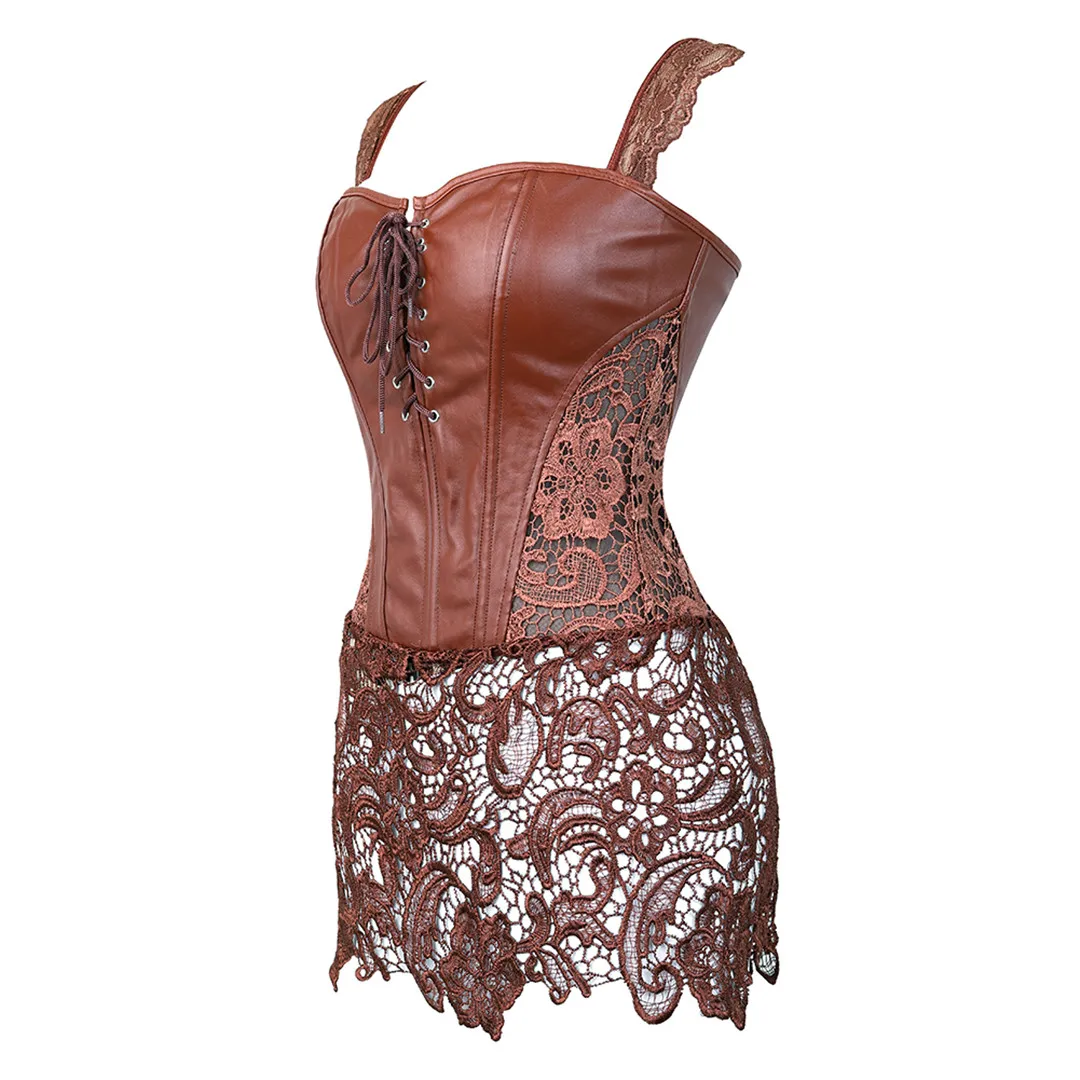 Corset Lingerie Steampunk Marron 2XL à 6XL – Image 3