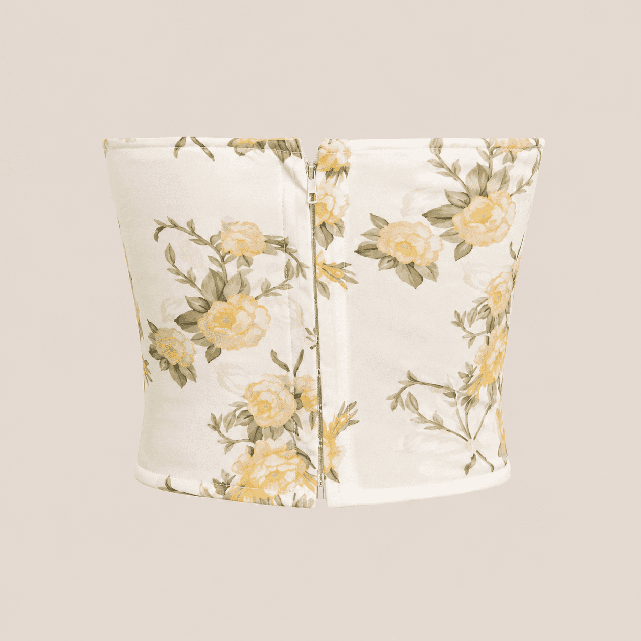 Corset Bustier Fleuri Tons Pastels abricot – Image 3