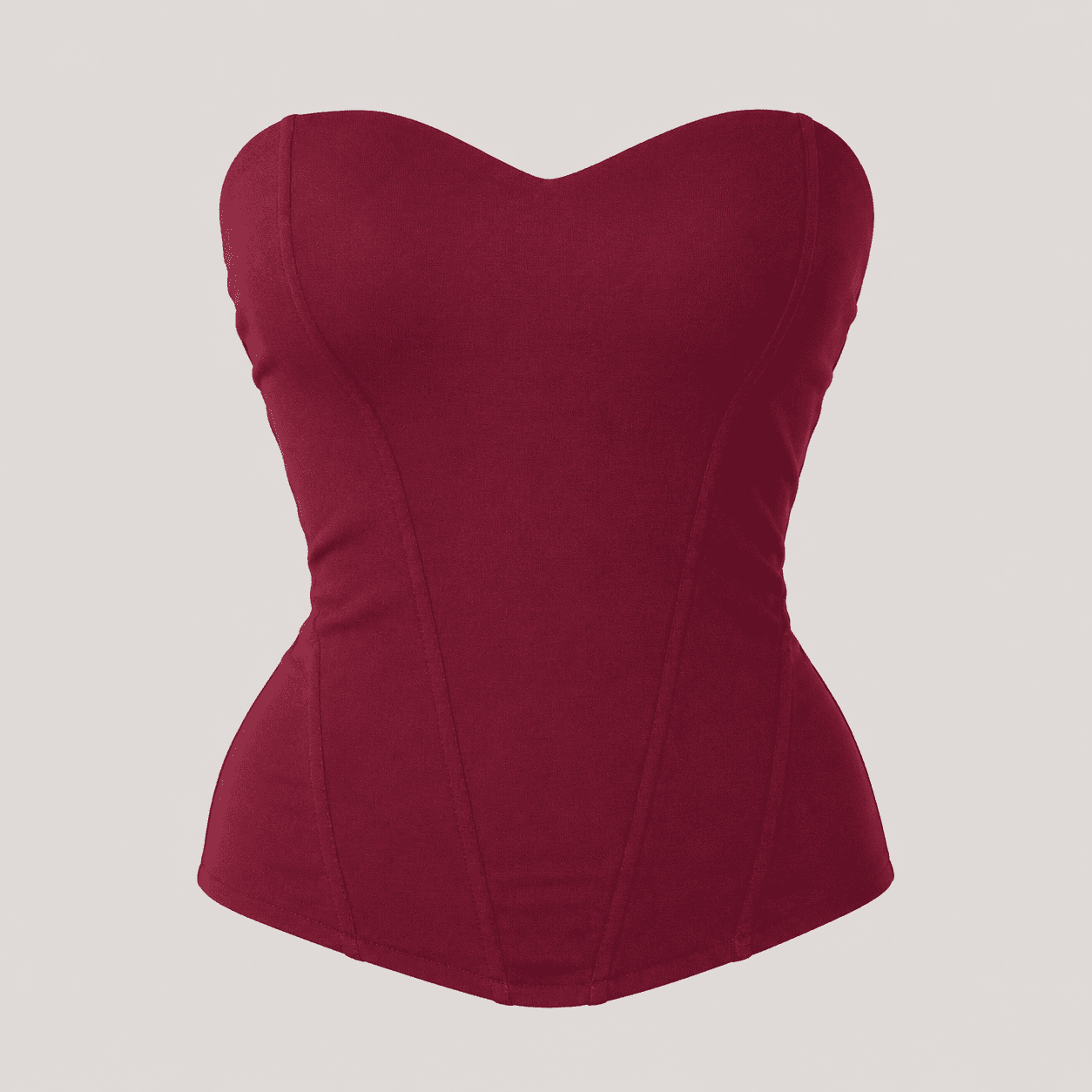 Bustier Corset Rouge Prune Coupe Sculptante – Image 2