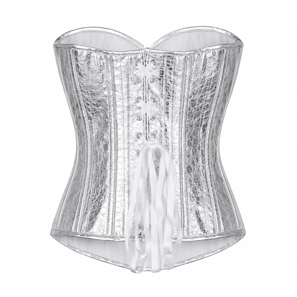 Corset Steampunk Argent effet Serpent – Image 3