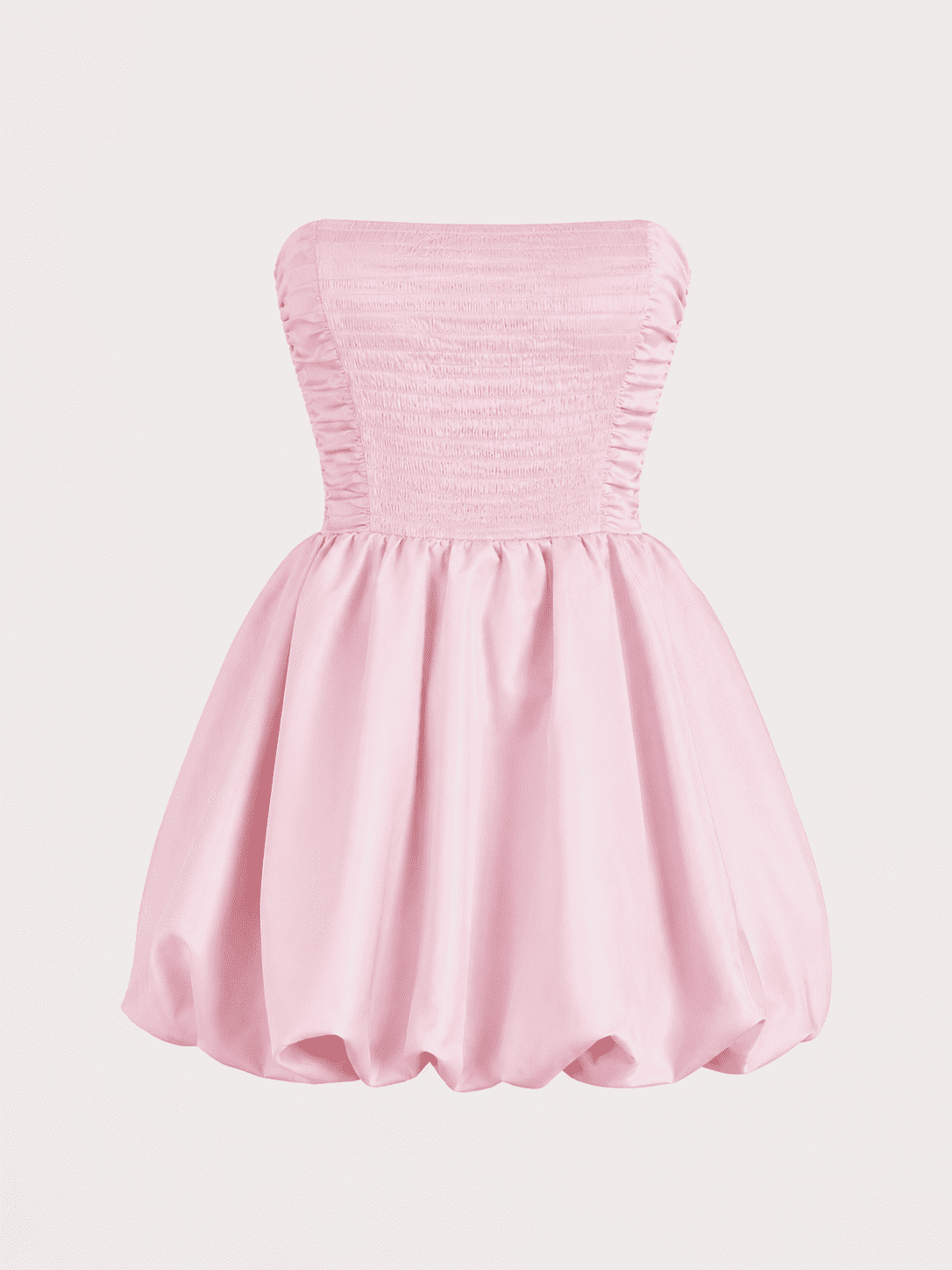 Robe Bustier Mini Drapée Satinée Rose – Image 4