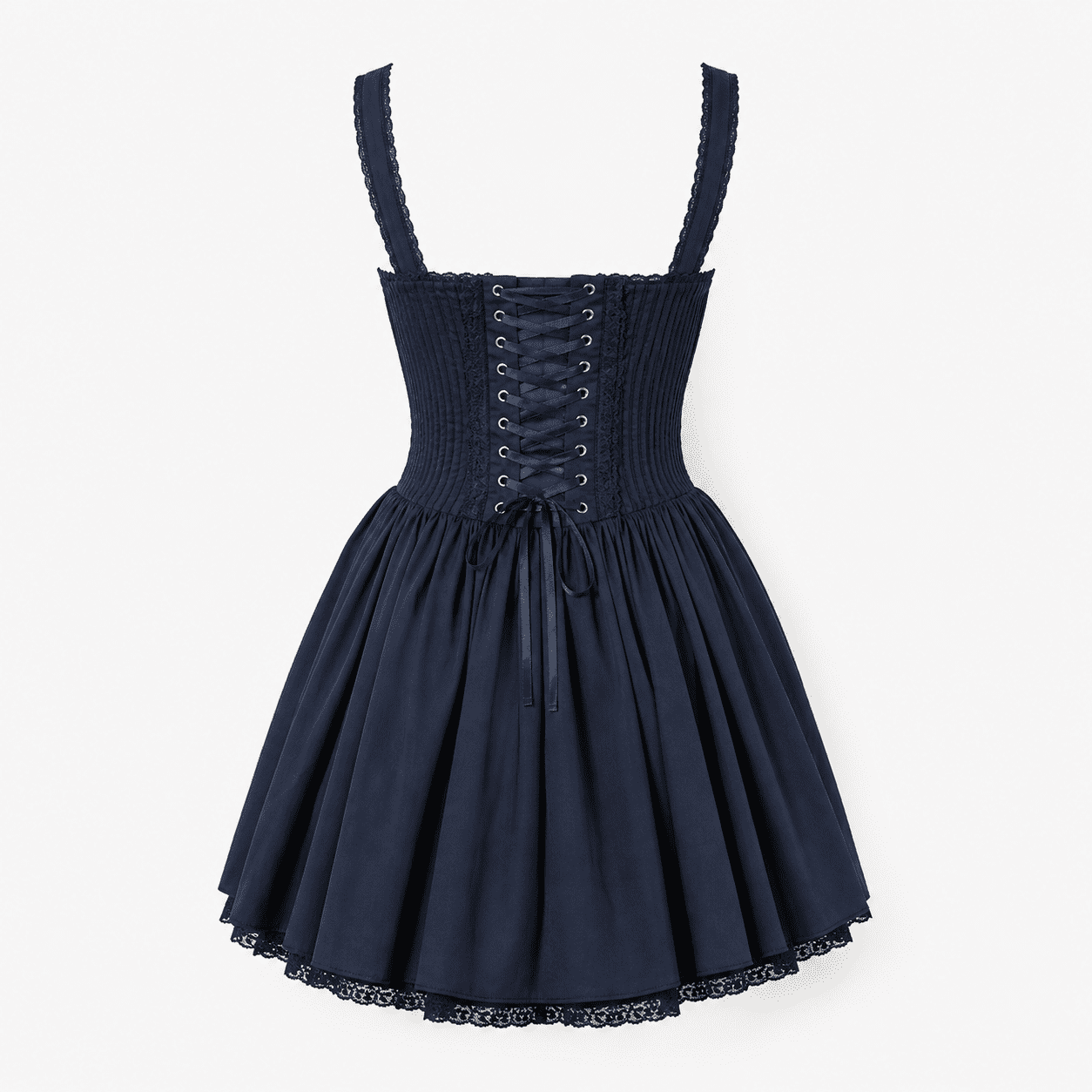 robe corset mini patineuse marine dos corset paris
