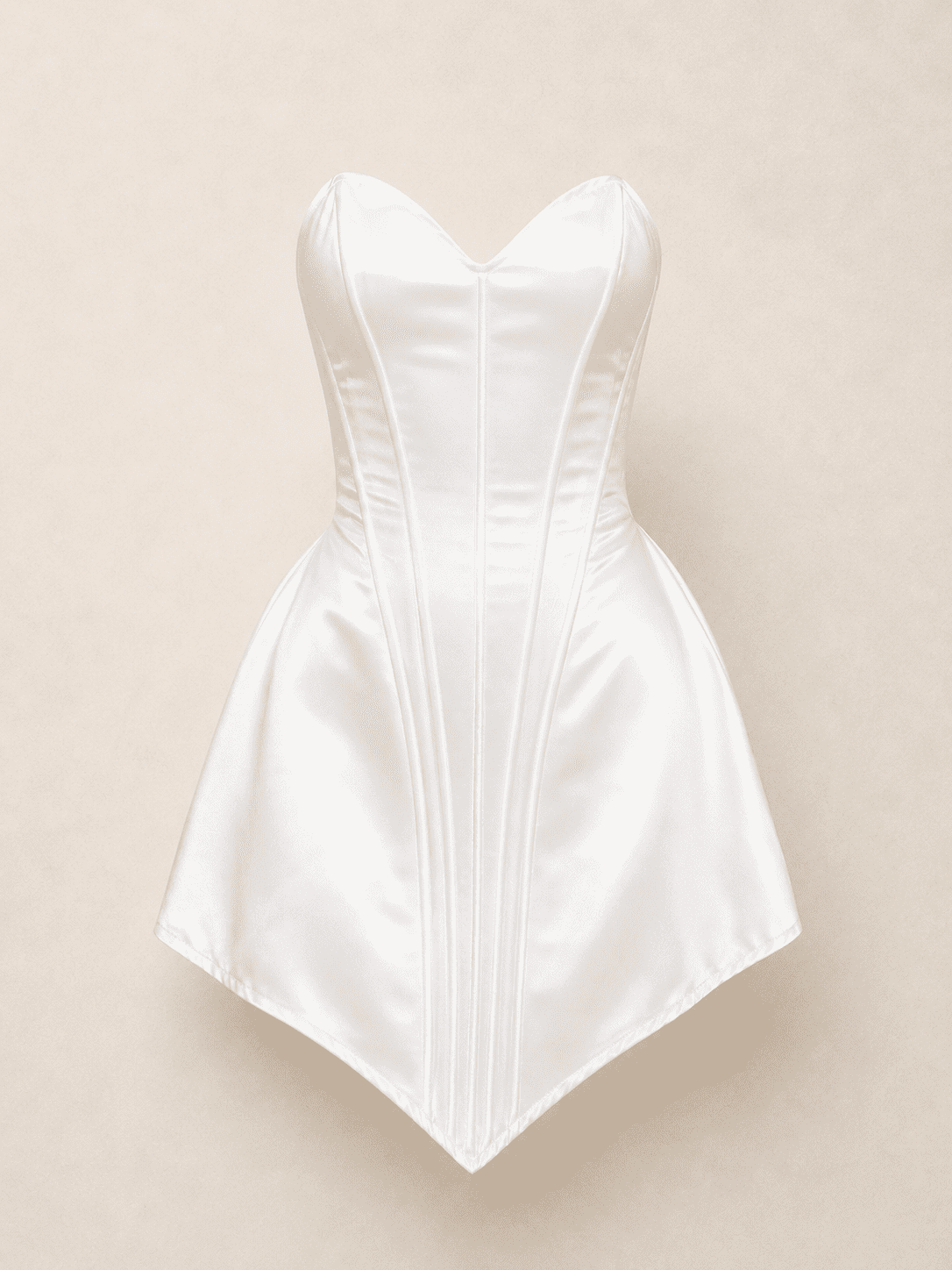 Robe Courte Patineuse Blanche Bustier Corset – Image 2