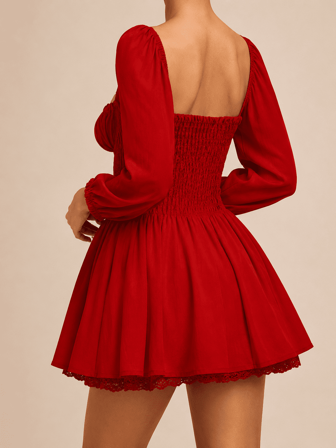 Robe Mini Rouge Coquette Bustier Corset – Image 4