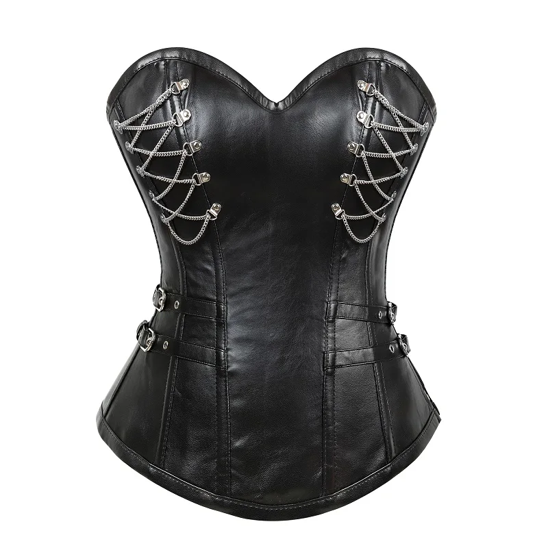 Corset Bustier Noir Steampunk – Image 2