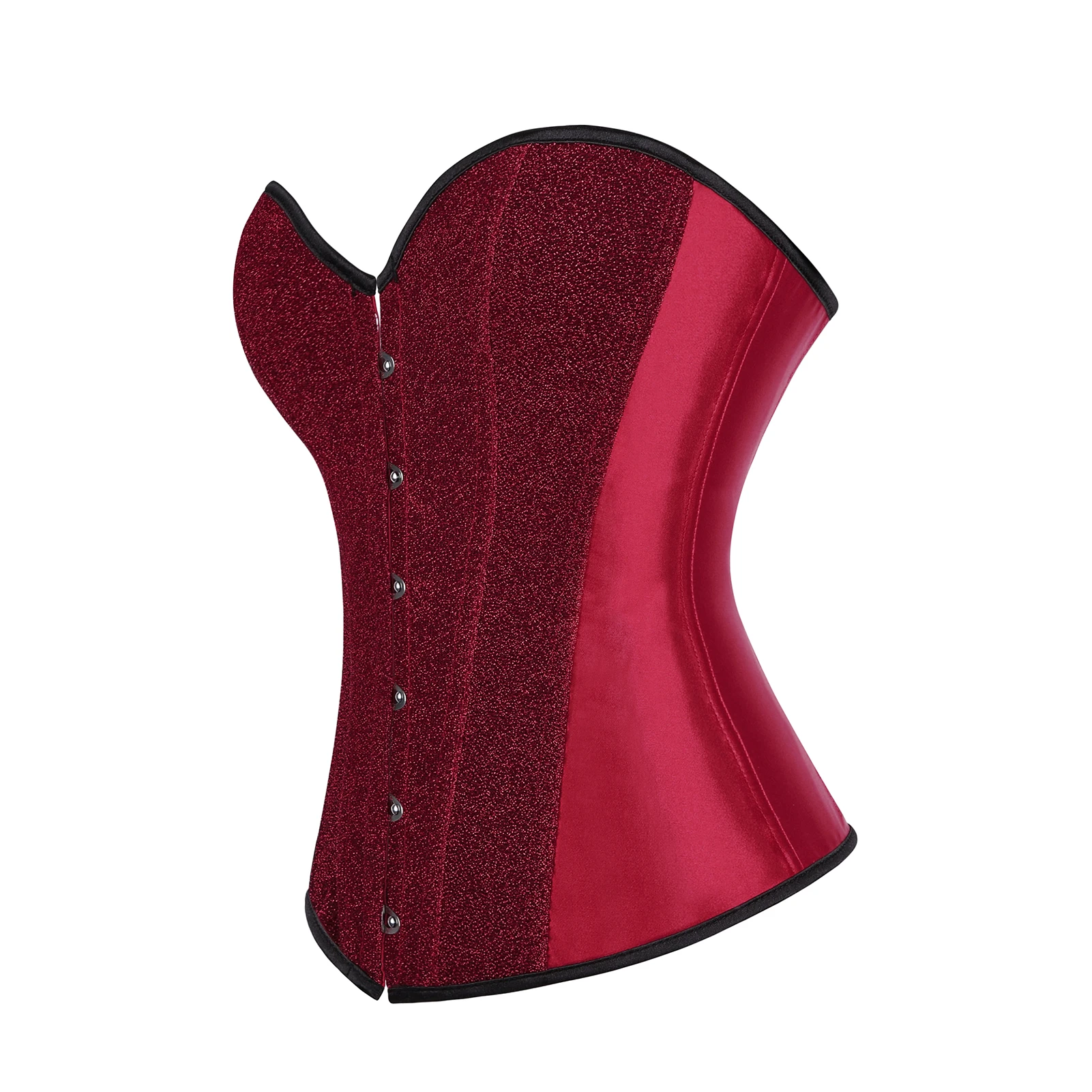Corset Rouge Néo-Victorien à Paillettes – Image 3