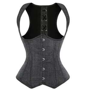 Corset Underbust style Jean Noir à Bretelles