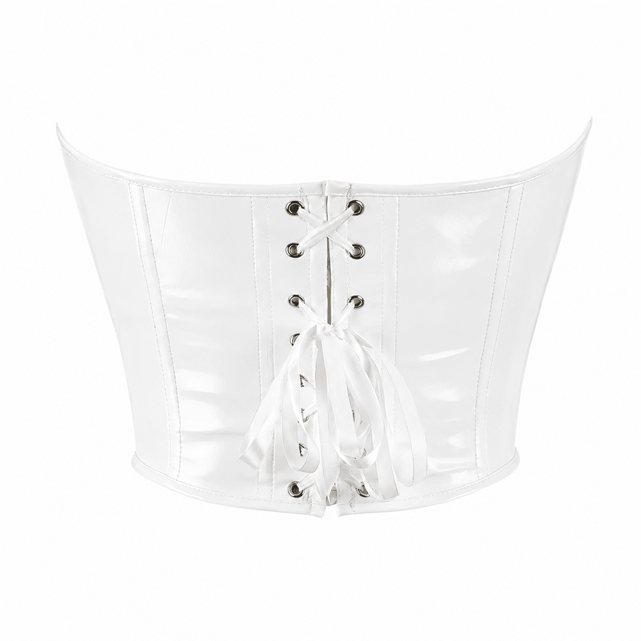 Bustier Corset Blanc Futuriste effet Latex – Image 2