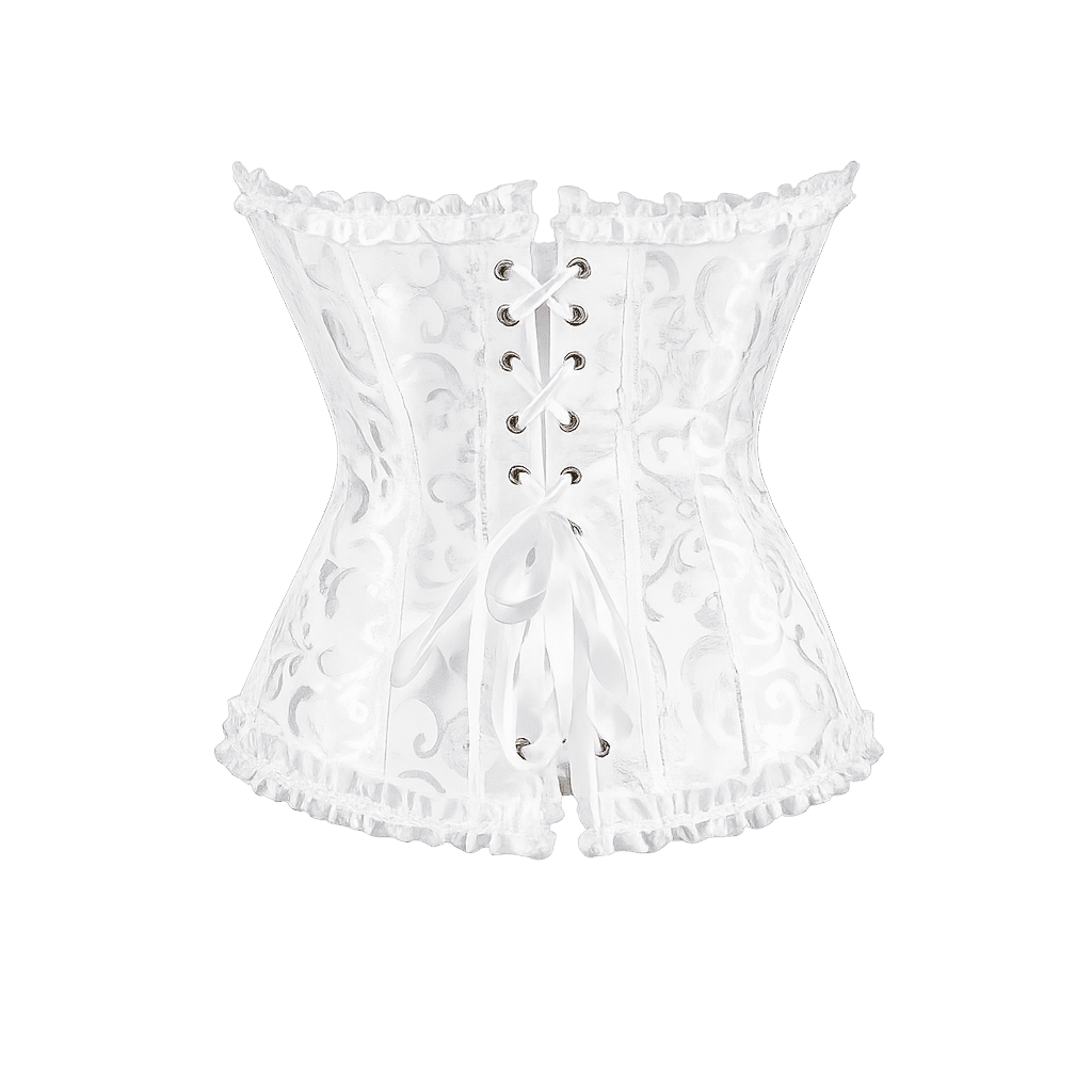 Corset Blanc Victorien Bustier Vintage – Image 2