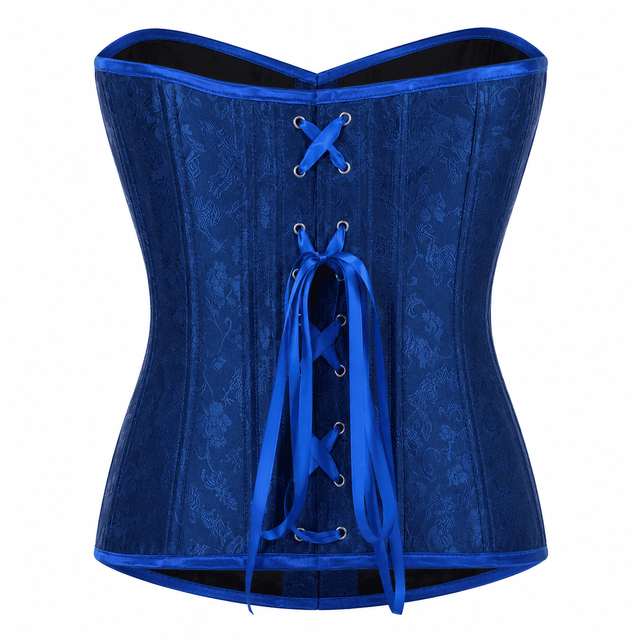 Corset Bleu Cobalt Vénitien Fleuri – Image 3