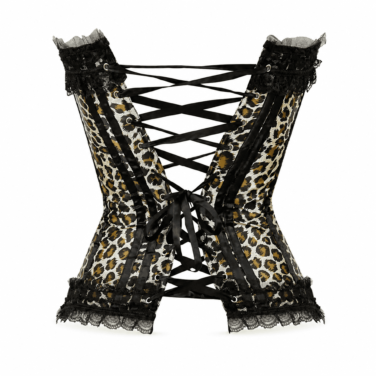 Corset Bustier Imprimé Léopard Vintage – Image 3