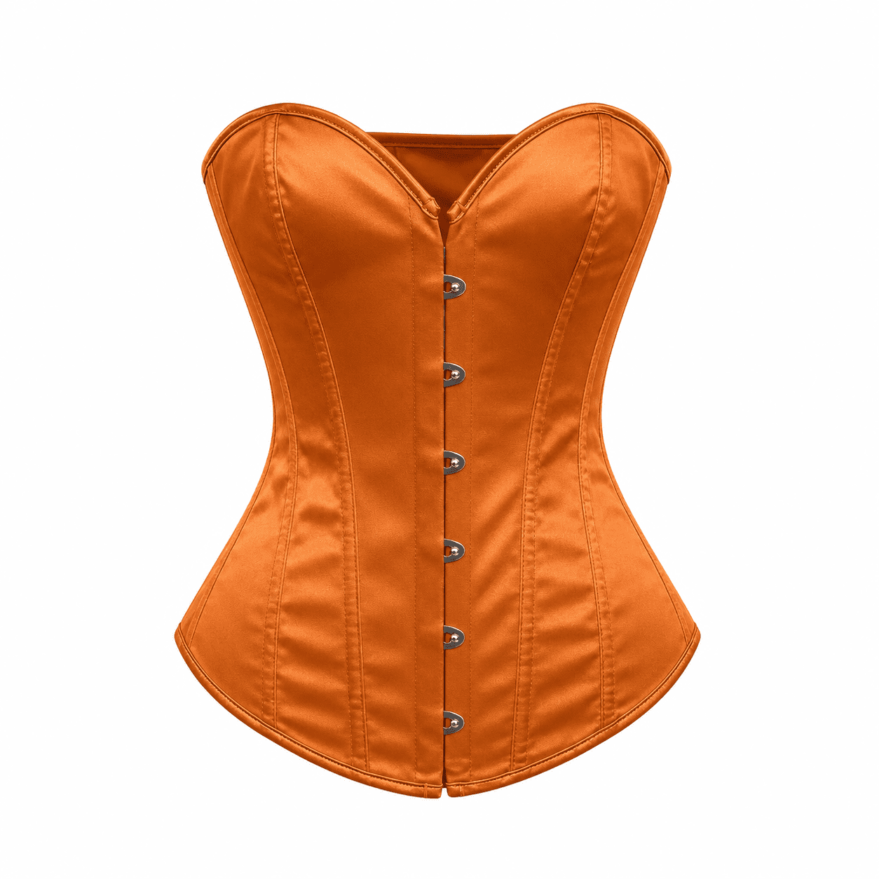 Corset Bustier Satin Orange Brûlé – Image 2