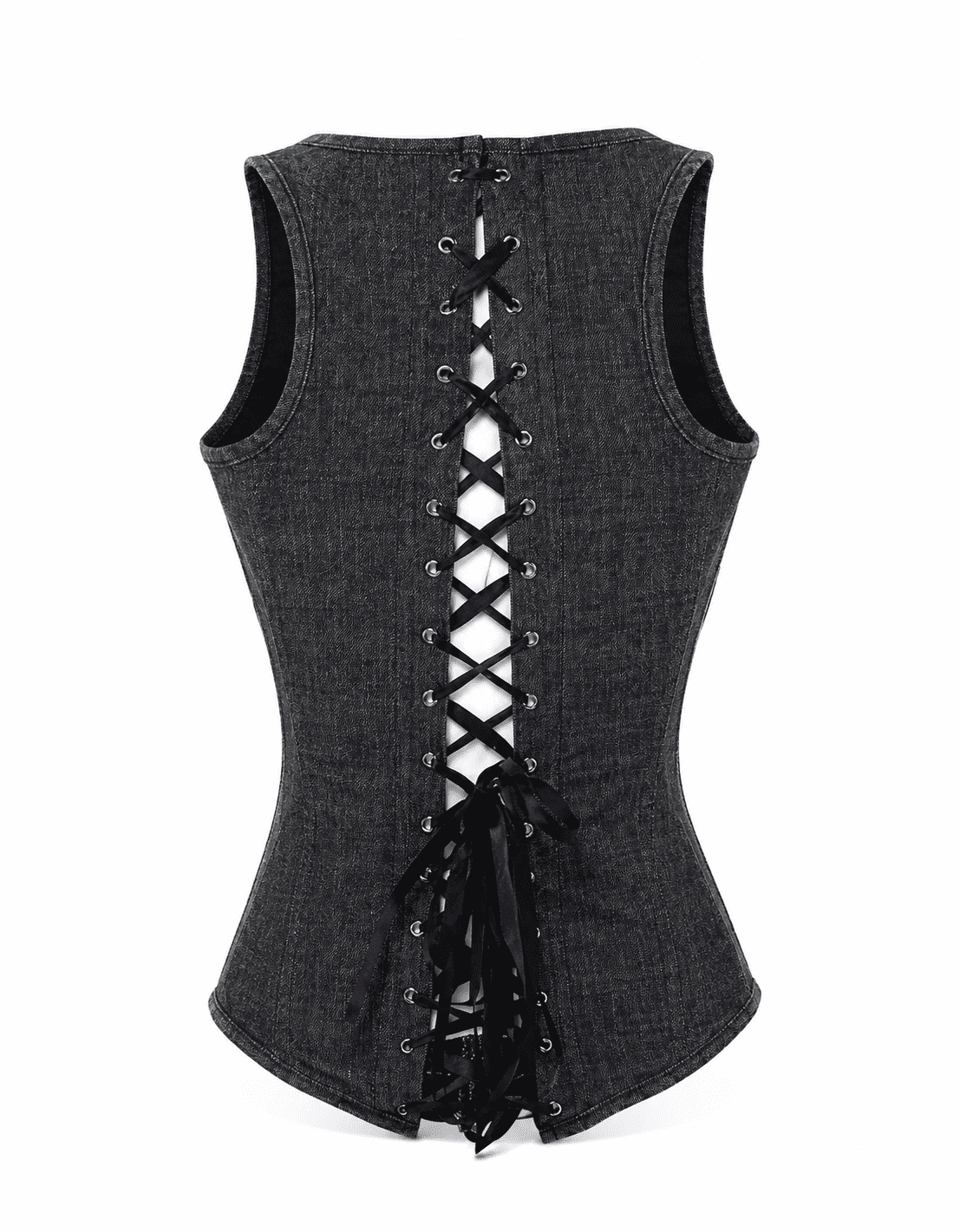 Corset en Jean Noir Grande taille-XL à 5XL – Image 2