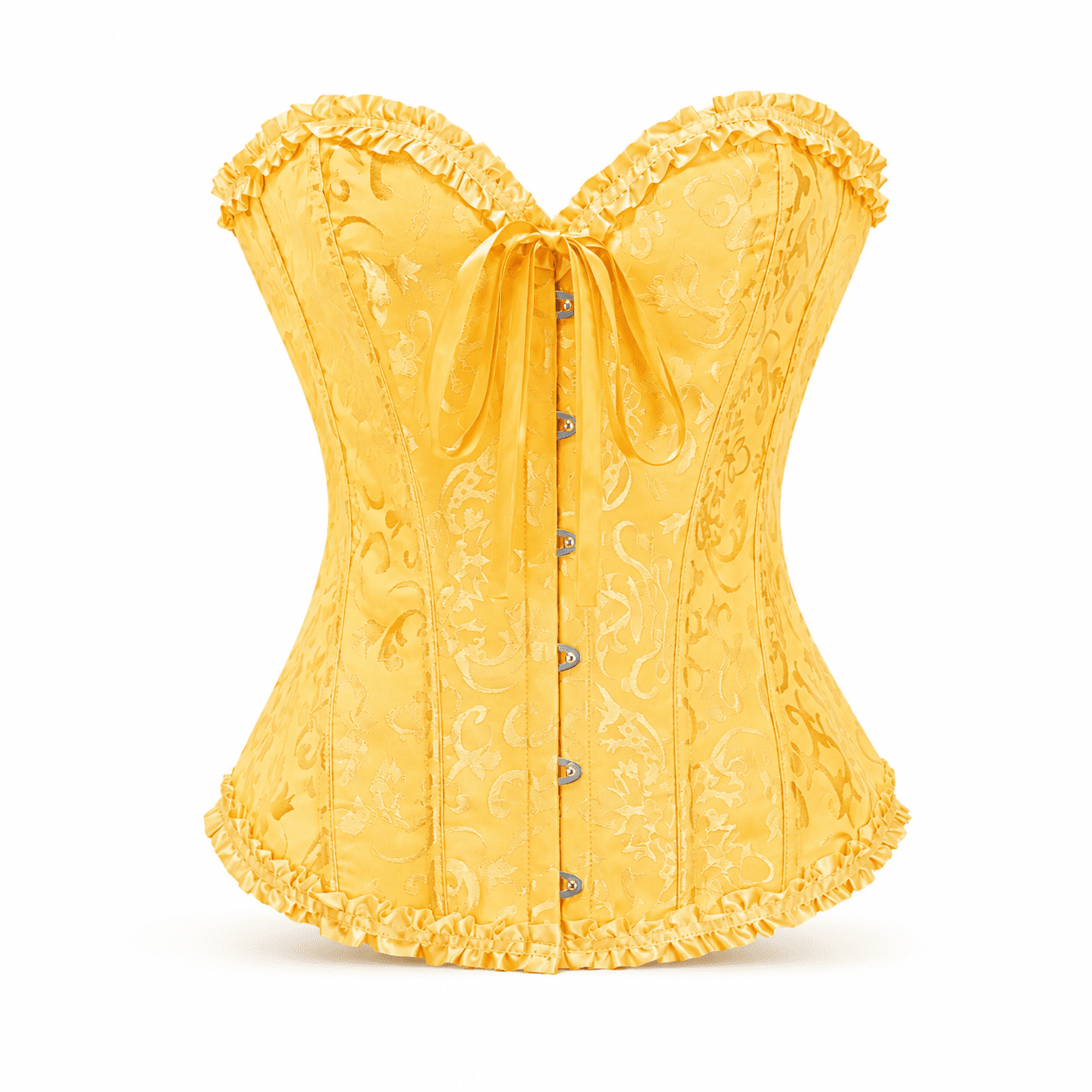 Corset Bustier Jaune Écarlate Style Vintage – Image 2